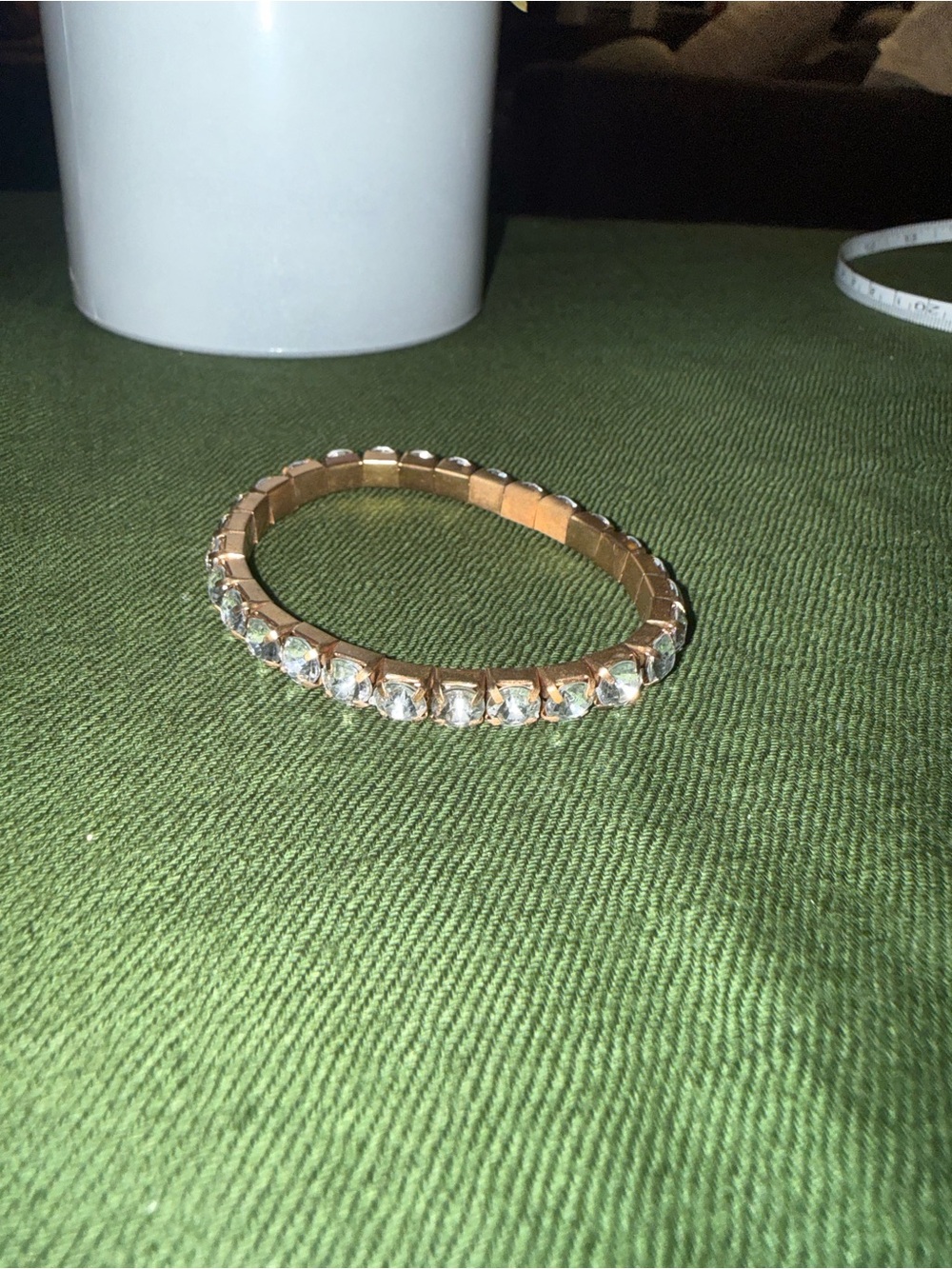 Gold Crystal Stretch Tennis Bracelet - Women Jewelry